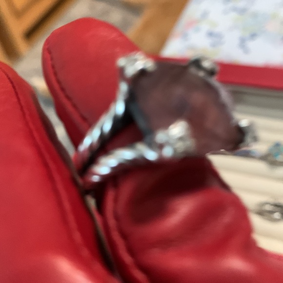 David Yurman Cushion On Point Morganite and Diamond Ring 20 x 20 - Picture 5 of 12